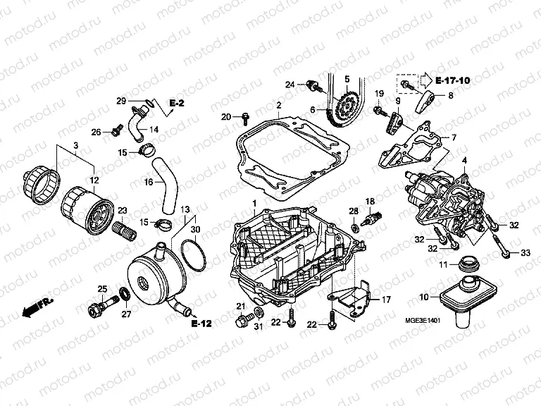 E-14-1 OIL PUMP (VFR1200FD)