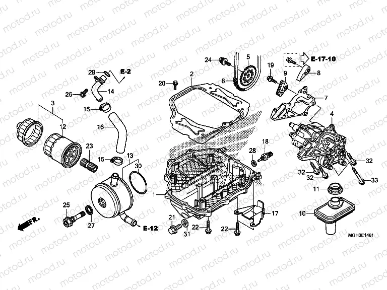 E-14-1 OIL PUMP (VFR1200XD)