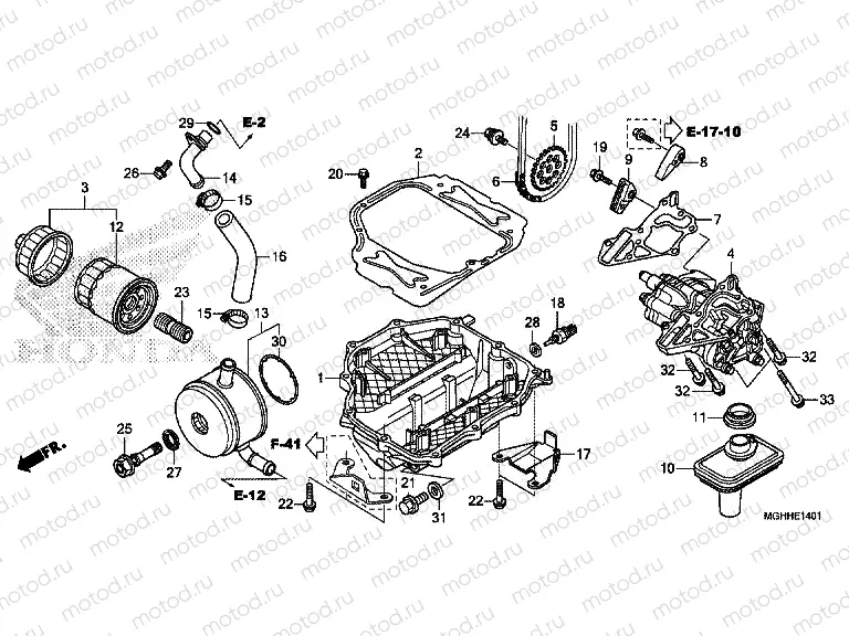 E-14-1 OIL PUMP (VFR1200XD / XDA / XDS)