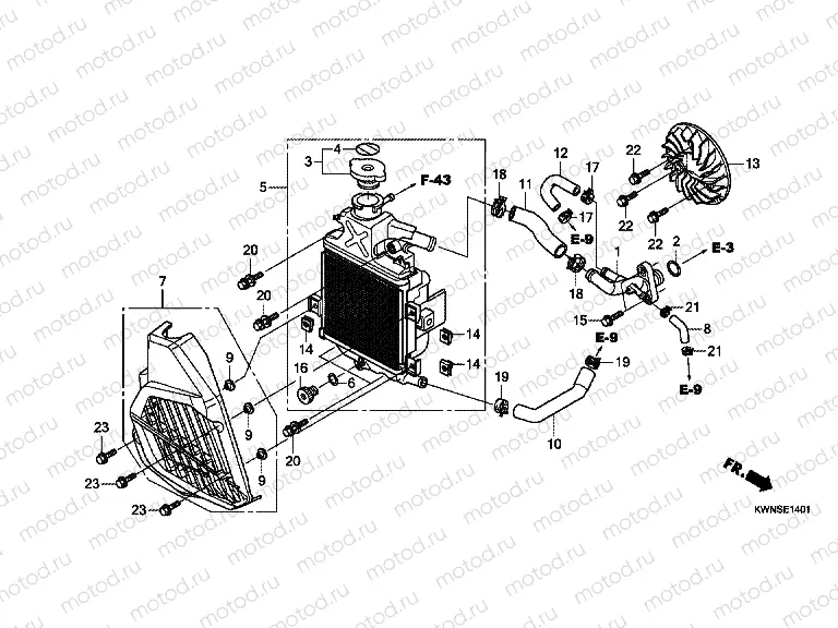 E-14-1 RADIATOR (WW125SD)