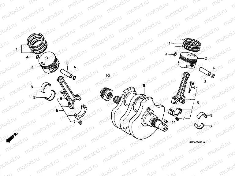 E-14 CRANKSHAFT / PISTON
