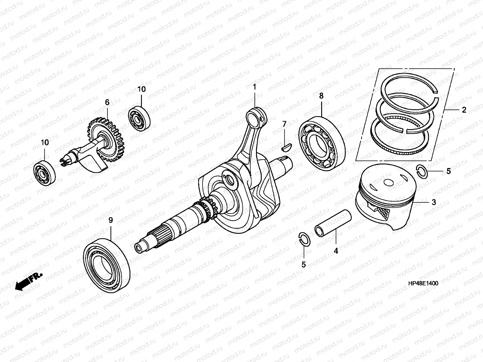 E-14 CRANKSHAFT/PISTON