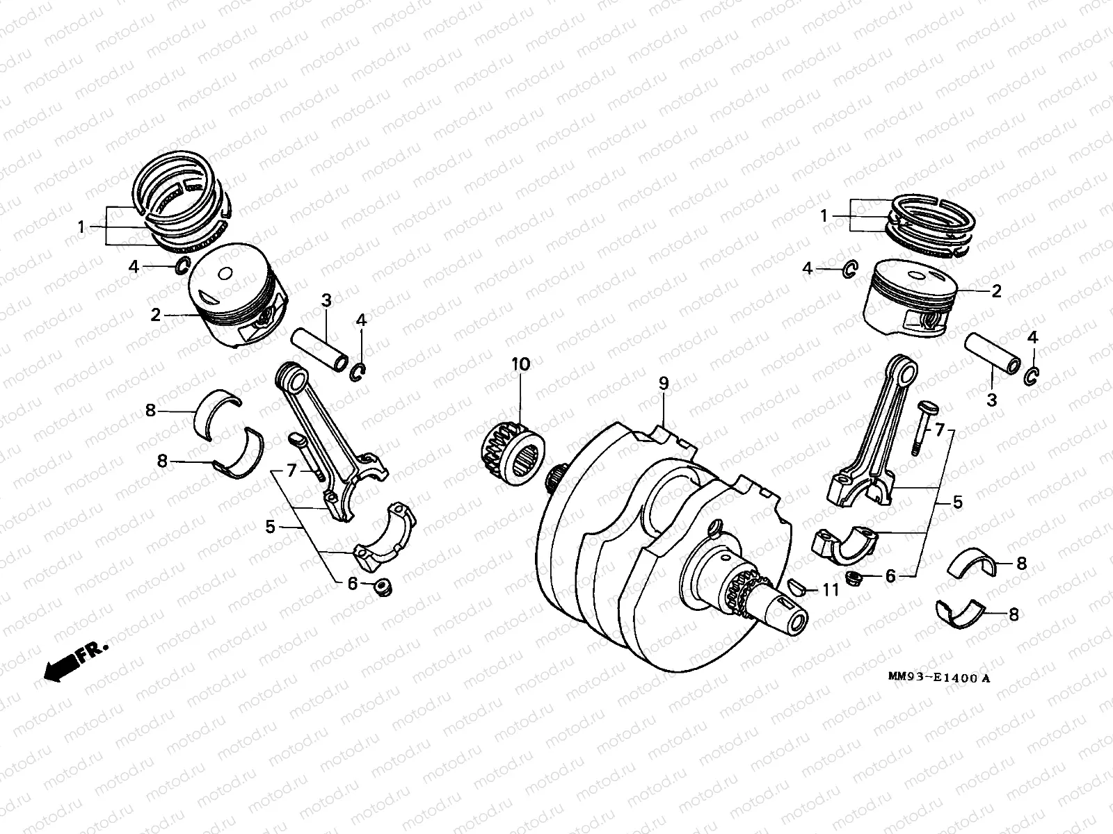 E-14 CRANKSHAFT/PISTON