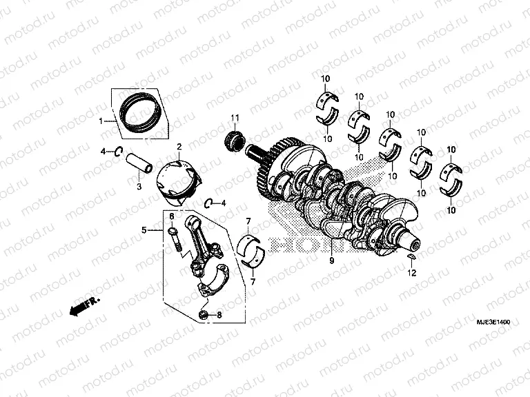 E-14 CRANKSHAFT/PISTON