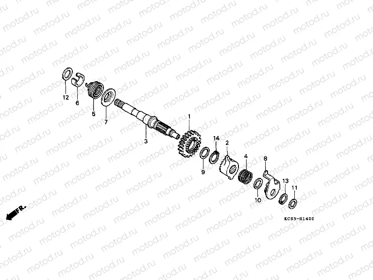 E-14 DRIVE SHAFT AXLE