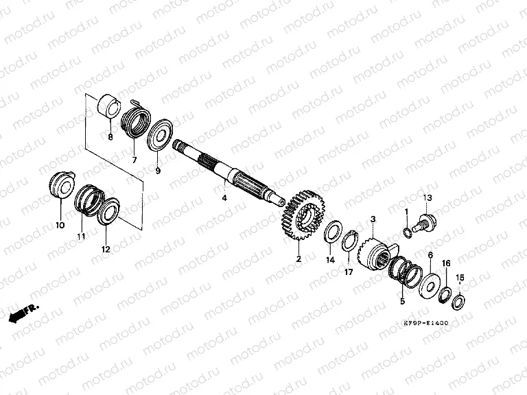 E-14 DRIVE SHAFT AXLE