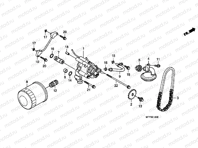 E-14 OIL FILTER / OIL PUMP