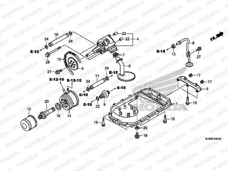 E-14 OIL PAN / OIL PUMP