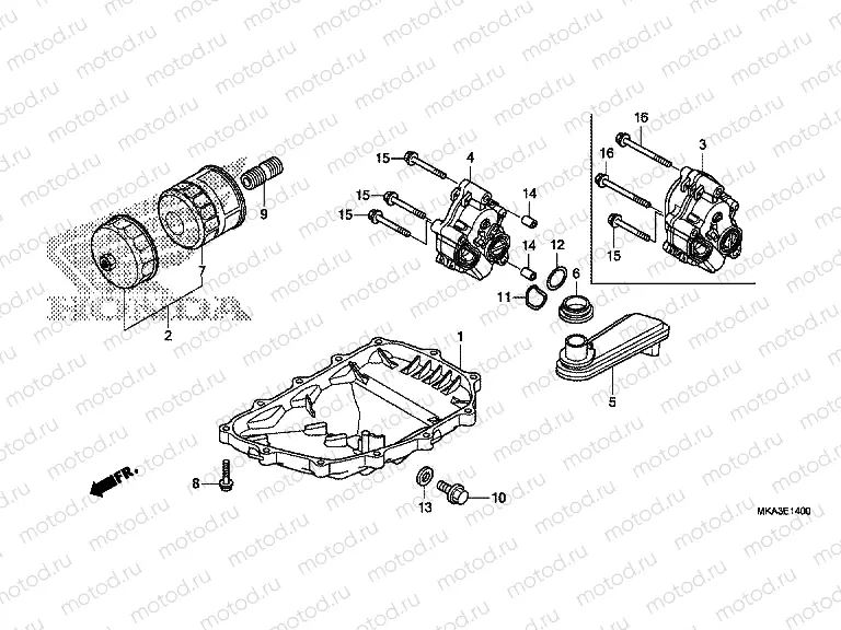E-14 OIL PAN / OIL PUMP