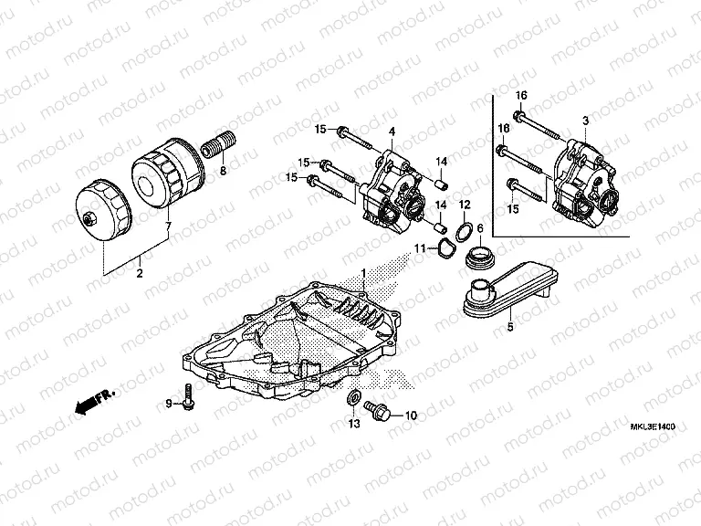 E-14 OIL PAN & OIL PUMP