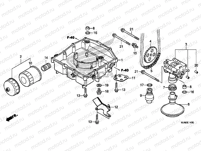 E-14 OIL PAN / OIL PUMP
