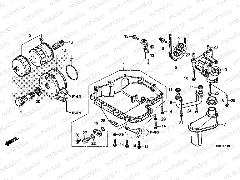 E-14 OIL PAN / OIL PUMP