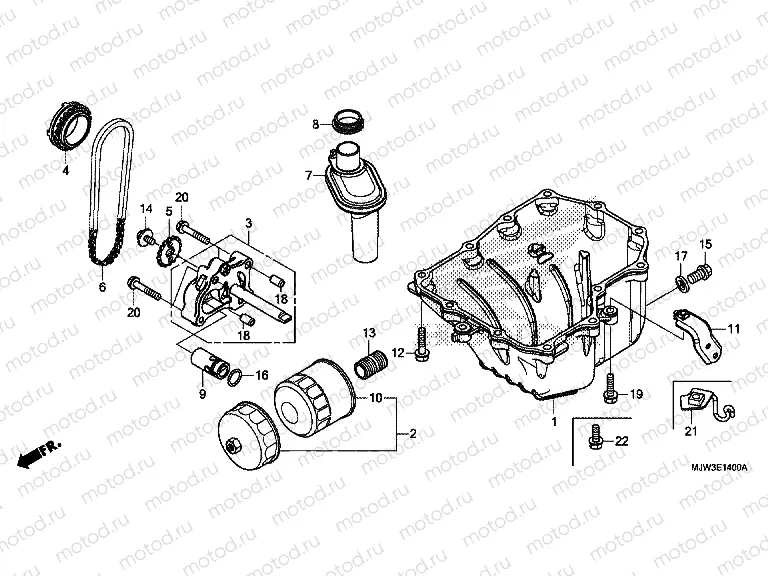 E-14 OIL PAN / OIL PUMP