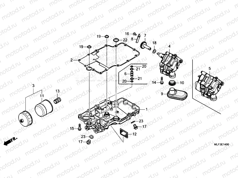 E-14 OIL PAN/OIL PUMP