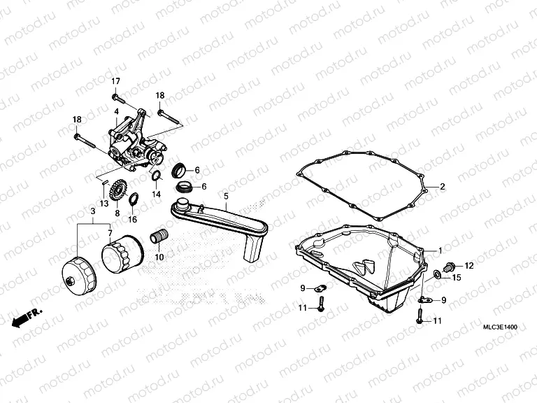 E-14 OIL PAN/OIL PUMP