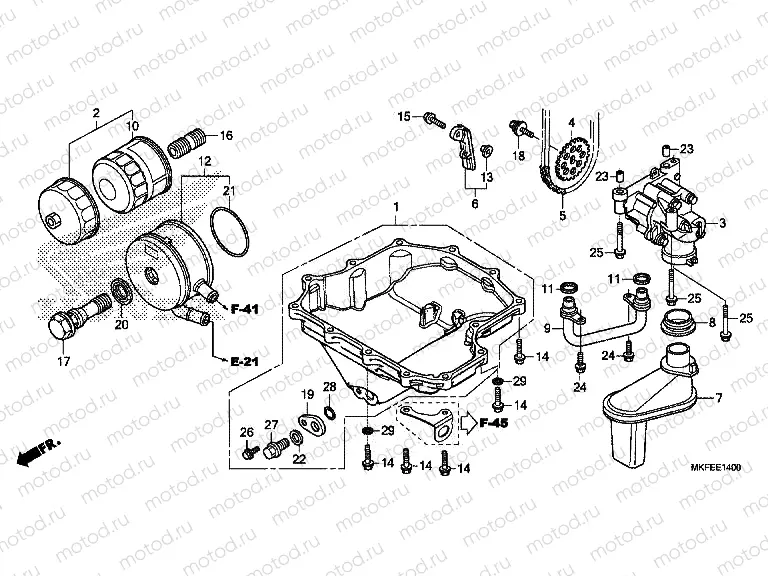 E-14 OIL PAN/OIL PUMP