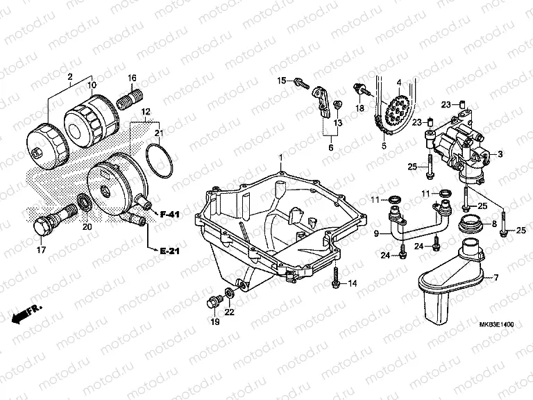 E-14 OIL PAN/OIL PUMP