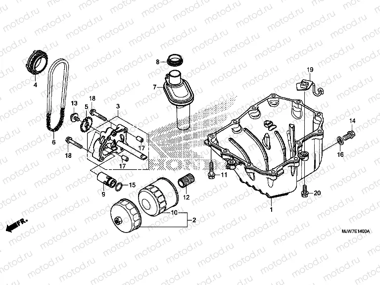 E-14 OIL PAN/OIL PUMP
