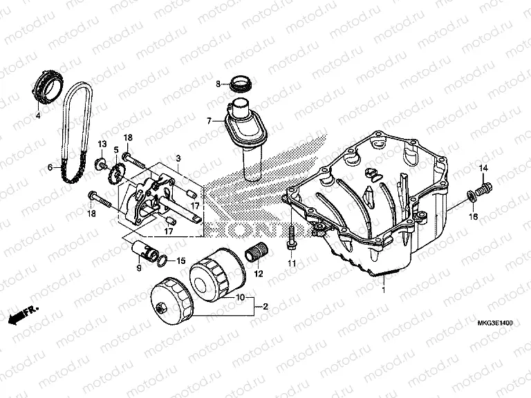 E-14 OIL PAN/OIL PUMP