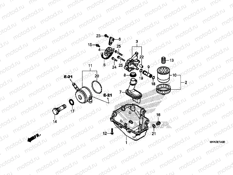 E-14 OIL PAN/OIL PUMP