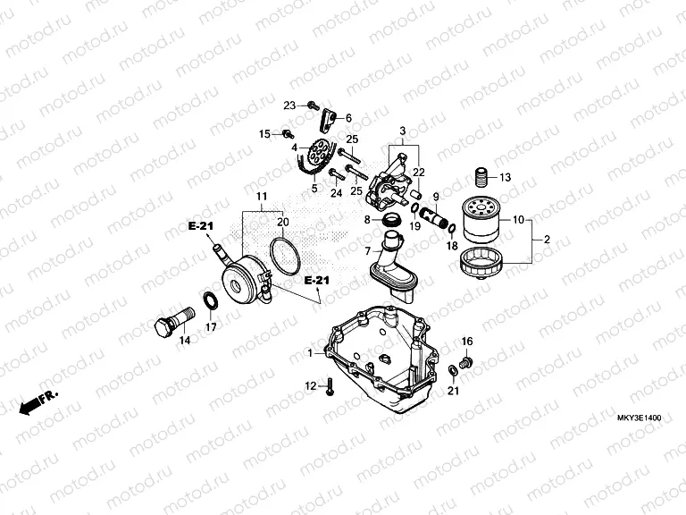 E-14 OIL PAN/OIL PUMP