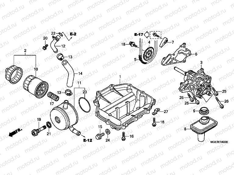 E-14 OIL PUMP (VFR1200F)
