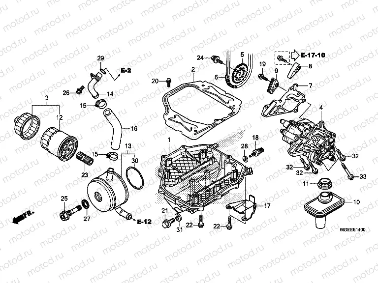 E-14 OIL PUMP (VFR1200FD)
