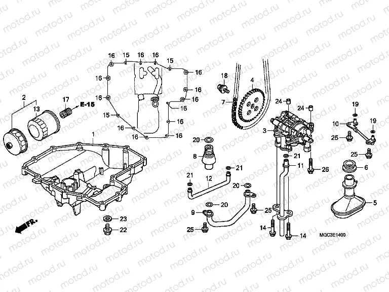 E-14 OIL TANK / OIL PUMP