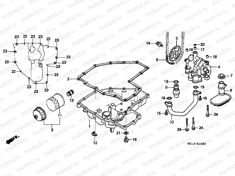 E-14 OIL TANK / OIL PUMP