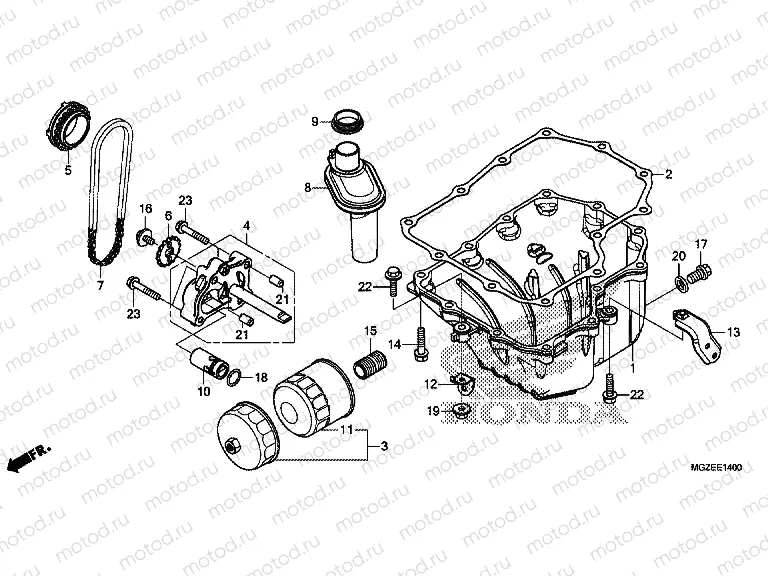 E-14 OIL TANK / OIL PUMP