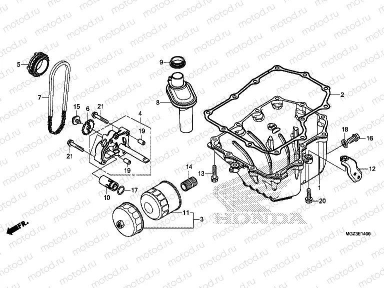 E-14 OIL TANK / OIL PUMP