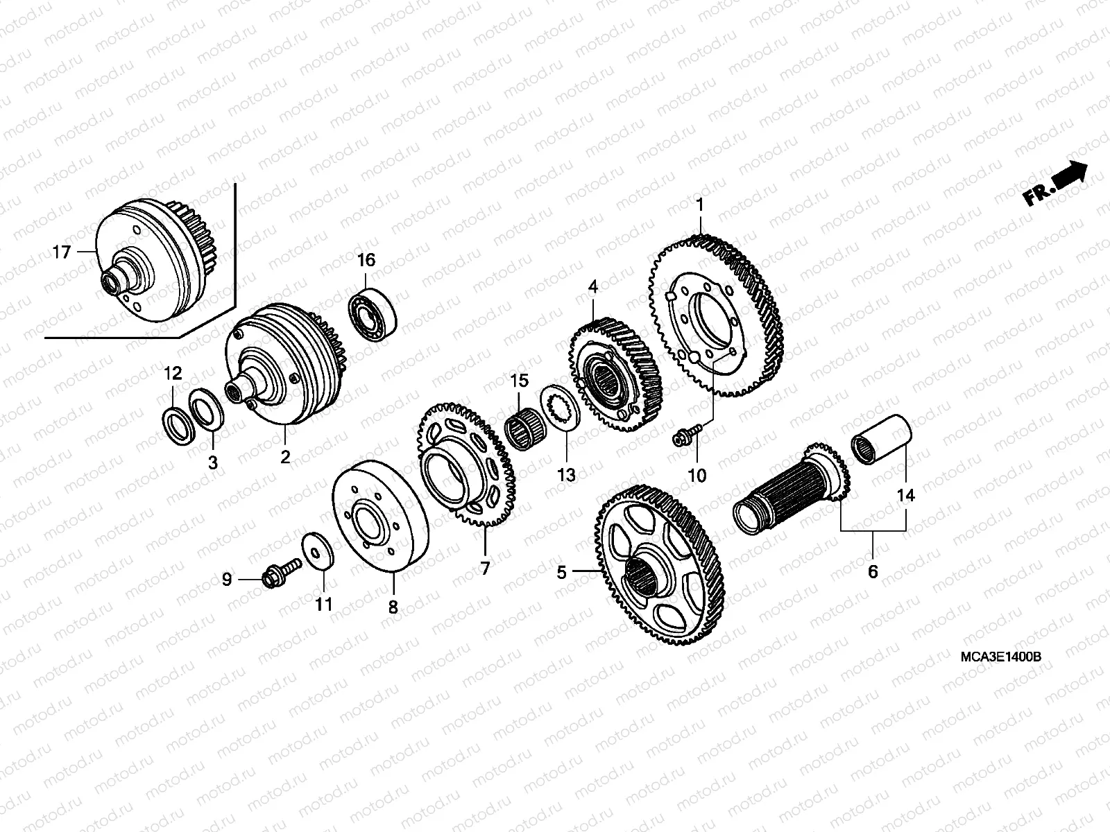 E-14 PRIMARY DRIVE GEAR