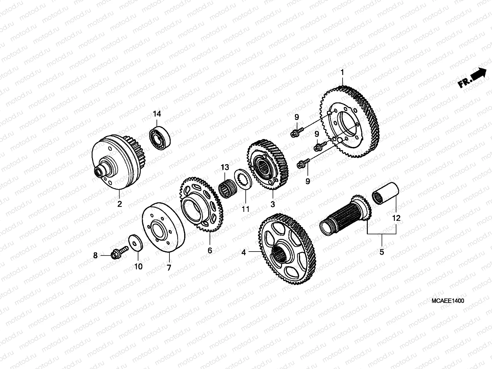 E-14 PRIMARY DRIVE GEAR