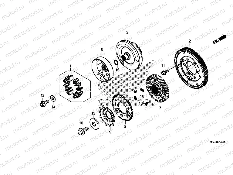 E-14 PRIMARY DRIVE GEAR