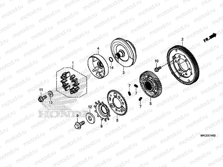 E-14 PRIMARY DRIVE GEAR