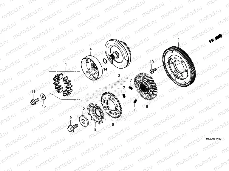 E-14 PRIMARY DRIVE GEAR