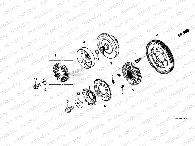 E-14 PRIMARY DRIVE GEAR
