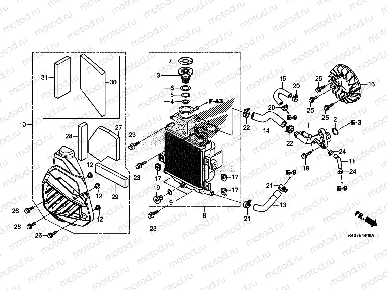 E-14 RADIATOR