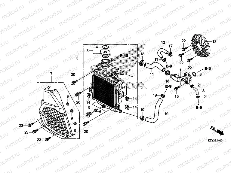 E-14 RADIATOR