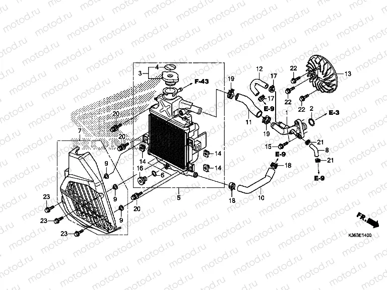 E-14 RADIATOR