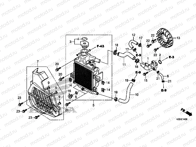 E-14 RADIATOR