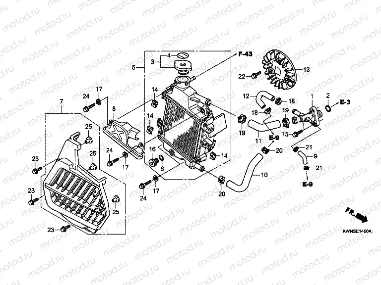 E-14 RADIATOR (WW125SB)