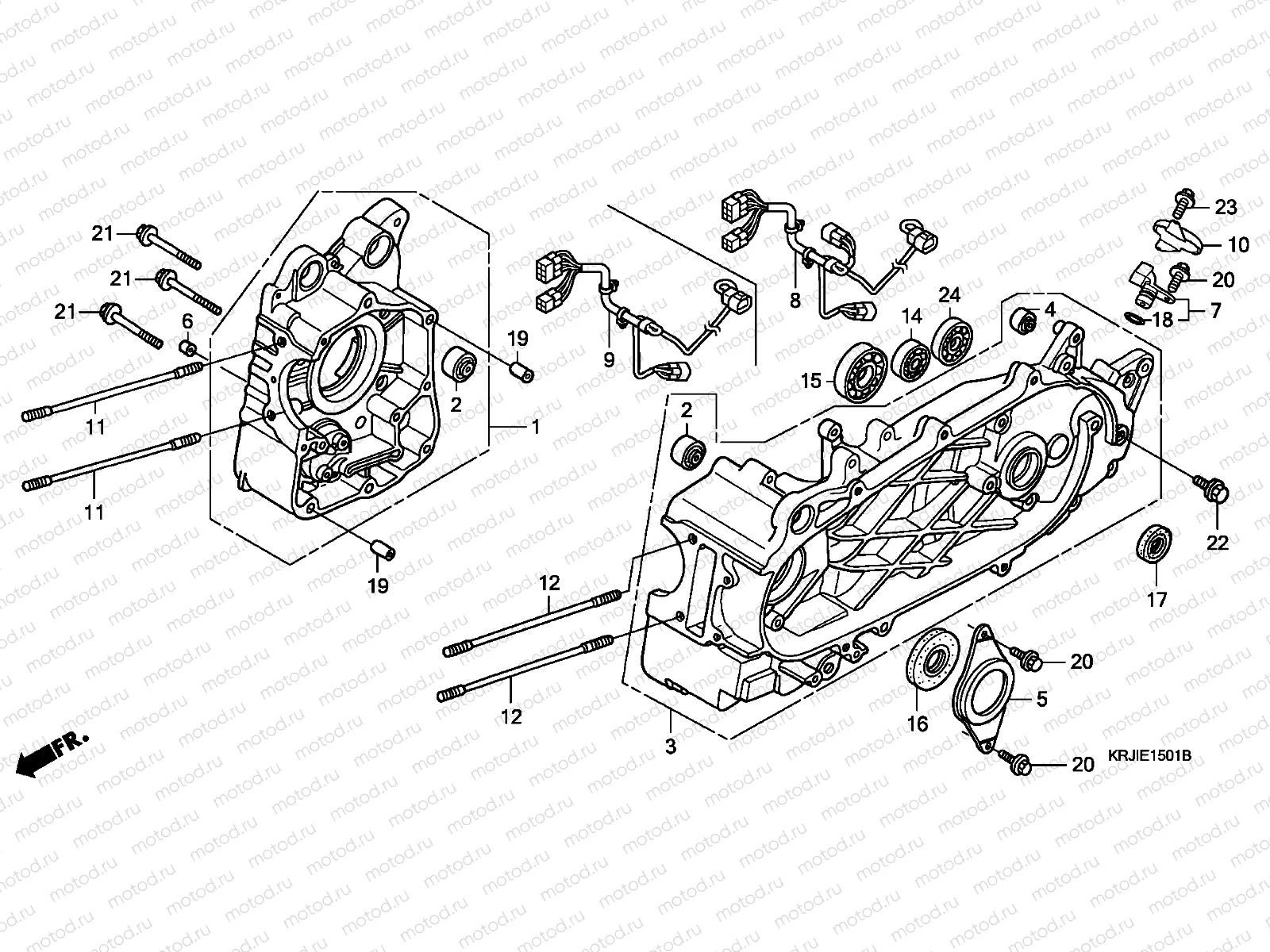 E-15-1 CRANKCASE (FES1257/A7)(FES1507/A7)