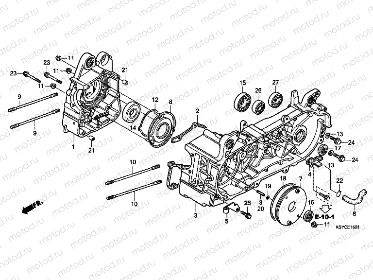E-15-1 CRANKSHAFT (SC125A)