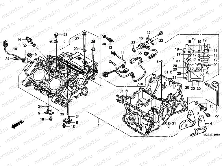 E-15-1 CRANKSHAFT (VFR1200FD)