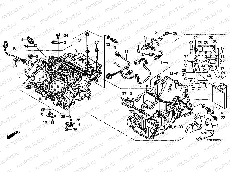 E-15-1 CRANKSHAFT (VFR1200XD / XDA / XDL / XDS)