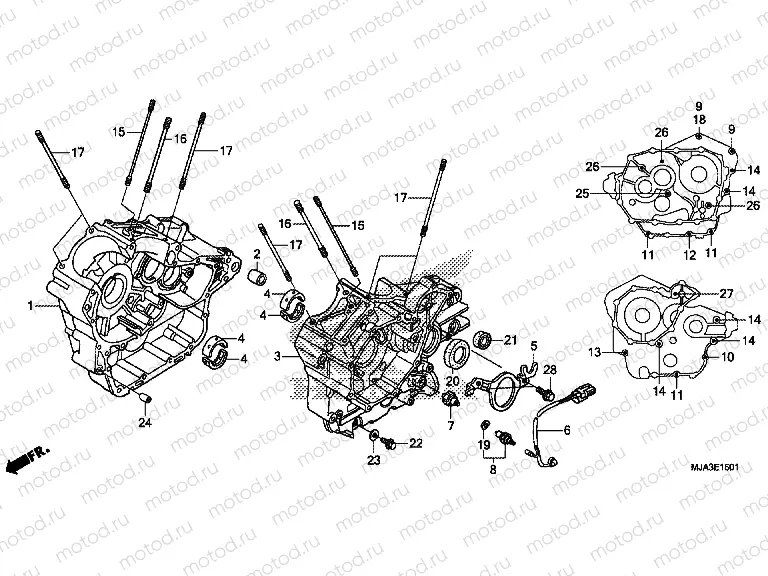 E-15-1 CRANKSHAFT (VT750S)