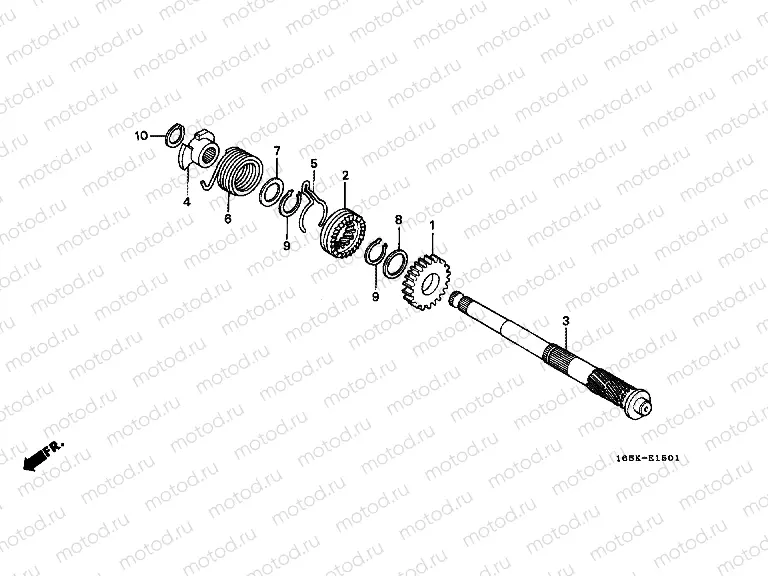 E-15-1 DRIVE SHAFT SHAFT (Z50JM / JN / JP / JT)
