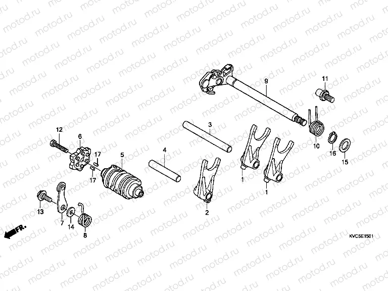 E-15-1 TRANSMISSION DRUM (GLH125SH)