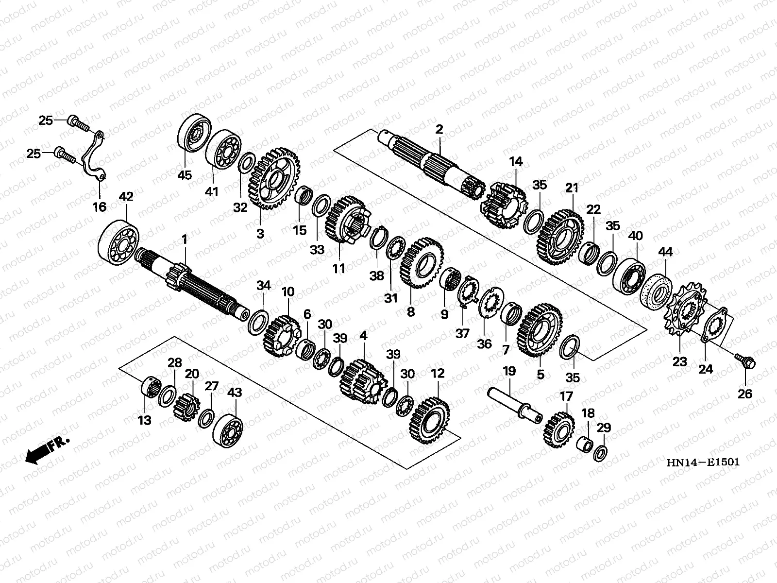 E-15-1 TRANSMISSION (TRX400EX5,6)